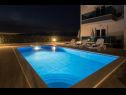 Appartamenti Jakov - modern and cosy with pool: B2(4), B3(5) Postira - Isola di Brac  - la piscina