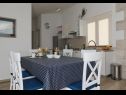 Casa vacanza Irena - secluded paradise; H(4+1) Baia Prapatna (Pucisca) - Isola di Brac  - Croazia - H(4+1): la cucina con la sala da pranzo