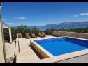 Casa vacanza Mario - with pool & sea view: H(4+2) Supetar - Isola di Brac  - Croazia - piscina all’aperto (casa e dintorni)