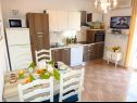 Appartamenti Anda - sea view: B1(4), B2(4), C(4+1) Mastrinka - Isola di Ciovo  - Appartamento - C(4+1): la cucina con la sala da pranzo