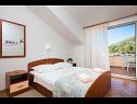 Appartamenti Suzi - beautiful view and cosy: A1 crvena kuhinja(2+2), A2(2+2) Baska Voda - Riviera Makarska  - Appartamento - A1 crvena kuhinja(2+2): la camera da letto