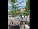 Appartamenti Josip - 150 m from beach with free parking A1(3), A2(5), A3(2+2) Baska Voda - Riviera Makarska  - Appartamento - A3(2+2): il balcone