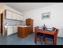 Appartamenti Ruzica - with sea view: A1 - plavi(3+2), A2 - (2+2), A3 - zuti(3+2) Igrane - Riviera Makarska  - Appartamento - A1 - plavi(3+2): la cucina con la sala da pranzo