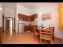 Appartamenti Ruzica - with sea view: A1 - plavi(3+2), A2 - (2+2), A3 - zuti(3+2) Igrane - Riviera Makarska  - Appartamento - A2 - (2+2): la cucina con la sala da pranzo