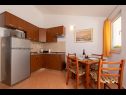 Appartamenti Ruzica - with sea view: A1 - plavi(3+2), A2 - (2+2), A3 - zuti(3+2) Igrane - Riviera Makarska  - Appartamento - A2 - (2+2): la cucina con la sala da pranzo
