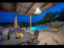 Casa vacanza Stone - pool house: H(4) Babino Polje - Isola di Mljet  - Croazia - la piscina (casa e dintorni)