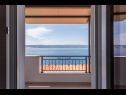 Appartamenti Nina - sea view family apartments SA1A(3), A1Donji(2+1), A3(6), A4(4+1), A5(6), A6(4) Celina Zavode - Riviera Omis  - Appartamento - A3(6): lo sguardo sul mare