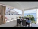 Appartamenti Nina - sea view family apartments SA1A(3), A1Donji(2+1), A3(6), A4(4+1), A5(6), A6(4) Celina Zavode - Riviera Omis  - Appartamento - A4(4+1): la terrazza