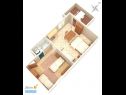 Appartamenti Zdravko - 150 m from sandy beach: SA1(3), SA2(3), A3(5) Duce - Riviera Omis  - Appartamento - A3(5): pianta del piano