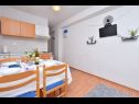 Appartamenti Rene - seaview & parking space: A1(2+2), A2(2+2), A3(6+2) Omis - Riviera Omis  - Appartamento - A1(2+2): la cucina con la sala da pranzo