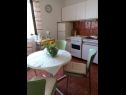 Appartamenti Branka - at the beach: A1(4), SA2(2) Stanici - Riviera Omis  - Appartamento - A1(4): la cucina con la sala da pranzo