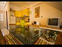 Appartamenti Daju - 3 colours: A1 plavi(2+2), A2 žuti(4+1), A3 narančasti(2) Zdrelac - Isola di Pasman  - Appartamento - A2 žuti(4+1): la cucina con la sala da pranzo