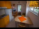 Appartamenti Daju - 3 colours: A1 plavi(2+2), A2 žuti(4+1), A3 narančasti(2) Zdrelac - Isola di Pasman  - Appartamento - A3 narančasti(2): la cucina con la sala da pranzo