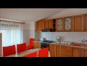Appartamenti Jase - 30 m from beach : SA1-crvena kuhinja(2), A2(4), SA3(2+1), SA4-bijela kuhinja(2) Lukovo Sugarje - Riviera Senj  - Appartamento - A2(4): la cucina con la sala da pranzo