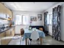 Appartamenti Adria - seafront & seaview: A1 Adriana (2+1), A2 Enzo (2+1) Lukovo Sugarje - Riviera Senj  - Appartamento - A2 Enzo (2+1): la cucina con la sala da pranzo