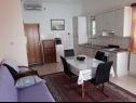 Appartamenti Vesna - 40 m from pebble beach: A1(4+1), A2(4), A3(4+1) Seget Vranjica - Riviera Trogir  - Appartamento - A1(4+1): la cucina con la sala da pranzo