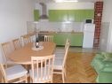 Appartamenti Ivo - 500 m to sandy beach: A1(2+2), A2(6+2), SA3(2+1) Ljubac - Riviera Zadar  - Appartamento - A2(6+2): la cucina con la sala da pranzo