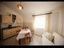 Appartamenti Ivan Z - 10 m from sea: A3(2), A4(2) Seline - Riviera Zadar  - Appartamento - A4(2): la cucina con la sala da pranzo