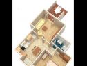 Appartamenti e camere Cvita - 150 m from pebble beach: SA1(2), A2(2+1), SA3(2), A4(4) Bol - Isola di Brac  - Appartamento - A2(2+1): pianta del piano