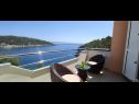 Appartamenti Ivano - 20 m from Sea: A1(6), A2(2+1), A3(2+1), A4(2), A5(2) Baia Osibova (Milna) - Isola di Brac  - Croazia - lo sguardo sul mare (casa e dintorni)
