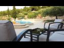 Casa vacanza Nave - private pool: H(4+1) Postira - Isola di Brac  - Croazia - H(4+1): la terrazza ortense