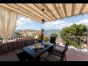 Appartamenti Nick - jacuzzi & seaview: A1(4+1) Mastrinka - Isola di Ciovo  - Appartamento - A1(4+1): lo sguardo dalla terrazza