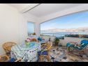Appartamenti Duga - beachfront & seaview : A1(4+1), A2(4+1) Okrug Gornji - Isola di Ciovo  - Appartamento - A1(4+1): la terrazza coprita