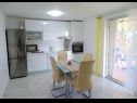 Appartamenti Vis B1(4+2) - selce Selce - Riviera Crikvenica  - Appartamento - B1(4+2) - selce: la cucina con la sala da pranzo