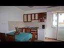 Appartamenti Ema A1(4), A2(4) Malinska - Isola di Krk  - Appartamento - A1(4): la cucina con la sala da pranzo