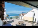 Appartamenti Jure - terrace with amazing sea view: A1 Leona (6+2), A2 Ivano (6+2) Brist - Riviera Makarska  - Appartamento - A1 Leona (6+2): la terrazza