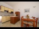 Appartamenti Ruzica - with sea view: A1 - plavi(3+2), A2 - (2+2), A3 - zuti(3+2) Igrane - Riviera Makarska  - Appartamento - A3 - zuti(3+2): la cucina con la sala da pranzo