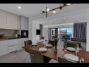 Appartamenti Prgo - with view and parking: A1(6), A2(6), A3(4) Makarska - Riviera Makarska  - Appartamento - A1(6): la cucina con la sala da pranzo