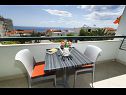 Appartamenti Gianni - modern & great location: SA1(2), A2(2+2), A3(2+2) Makarska - Riviera Makarska  - Appartamento - A2(2+2): la terrazza