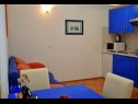 Appartamenti Ivi - big parking and courtyard SA2(3), SA4(2+1), SA3(2+1), SA5(2+1), SA6(2+1) Makarska - Riviera Makarska  - Studio appartamento - SA6(2+1): la cucina con la sala da pranzo
