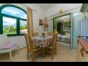 Appartamenti Palmina - comfort apartment: A1 veliki (6),  A2 žuti (4+1), A3 lila (2), SA4 bijeli (2) Makarska - Riviera Makarska  - Appartamento -  A2 žuti (4+1): la cucina con la sala da pranzo