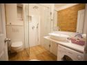 Appartamenti Palmina - comfort apartment: A1 veliki (6),  A2 žuti (4+1), A3 lila (2), SA4 bijeli (2) Makarska - Riviera Makarska  - Appartamento - A3 lila (2): il bagno con la toilette