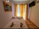 Appartamenti Mir - free parking: SA2(2), SA3(2), A4(2+2), A5(6+1) Zivogosce - Riviera Makarska  - Appartamento - A4(2+2): la camera da letto