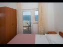 Appartamenti Nina - sea view family apartments SA1A(3), A1Donji(2+1), A3(6), A4(4+1), A5(6), A6(4) Celina Zavode - Riviera Omis  - Appartamento - A6(4): la camera da letto