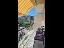 Appartamenti Aurel - sea view: A1(4+1) Omis - Riviera Omis  - lo sguardo dal balcone