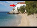 Appartamenti Gorda - by the sea: A1(2+2) Pisak - Riviera Omis  - la spiaggia