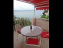 Appartamenti Mirela - with sea view, balcony: A1(4+1), SA2(2) Pisak - Riviera Omis  - Appartamento - A1(4+1): lo sguardo sul mare
