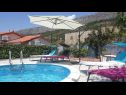 Appartamenti Jugana - with pool : A1 donji(4), A2 gornji(4) Sumpetar - Riviera Omis  - la piscina