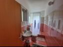 Appartamenti Robi- swimming pool and beautiful garden A1-žuti(5), A2-crveni(5), A3(3+1) Kampor - Isola di Rab  - Appartamento - A2-crveni(5): il bagno con la toilette