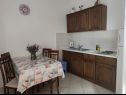 Appartamenti Josi - parking and barbecue: A1(2+2), A2(4+1) Grebastica - Riviera Sibenik  - Appartamento - A2(4+1): la cucina con la sala da pranzo