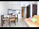 Appartamenti Ziva - by the beach; A1(6), A2(4), A3 (2+1) Baia Lozica (Rogoznica) - Riviera Sibenik  - Croazia - Appartamento - A2(4): la cucina con la sala da pranzo