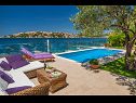 Casa vacanza Lucmar - swimming pool and sea view H(8+2) Zatoglav - Riviera Sibenik  - Croazia - la casa