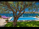 Casa vacanza Lucmar - swimming pool and sea view H(8+2) Zatoglav - Riviera Sibenik  - Croazia - la piscina