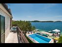 Casa vacanza Lucmar - swimming pool and sea view H(8+2) Zatoglav - Riviera Sibenik  - Croazia - H(8+2): la terrazza