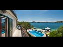 Casa vacanza Lucmar - swimming pool and sea view H(8+2) Zatoglav - Riviera Sibenik  - Croazia - H(8+2): lo sguardo dalla terrazza