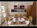 Appartamenti Ivan - modern: A1(6+2) Kastel Luksic - Riviera Split  - Appartamento - A1(6+2): la cucina con la sala da pranzo